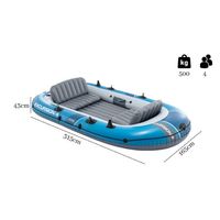 Bateau pneumatique Intex Excursion 4 places, état neuf!