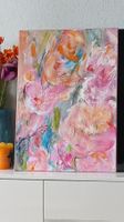 Abstrakte Gemälde mit abstrakten Blumen, Leinwand 50x70cm