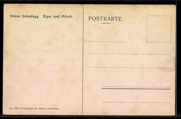 Cartes postales: AK Kleine Scheidegg, Ortsansicht mit Eiger und Mönch – D'occasion à Berlin par bartko-reher 1