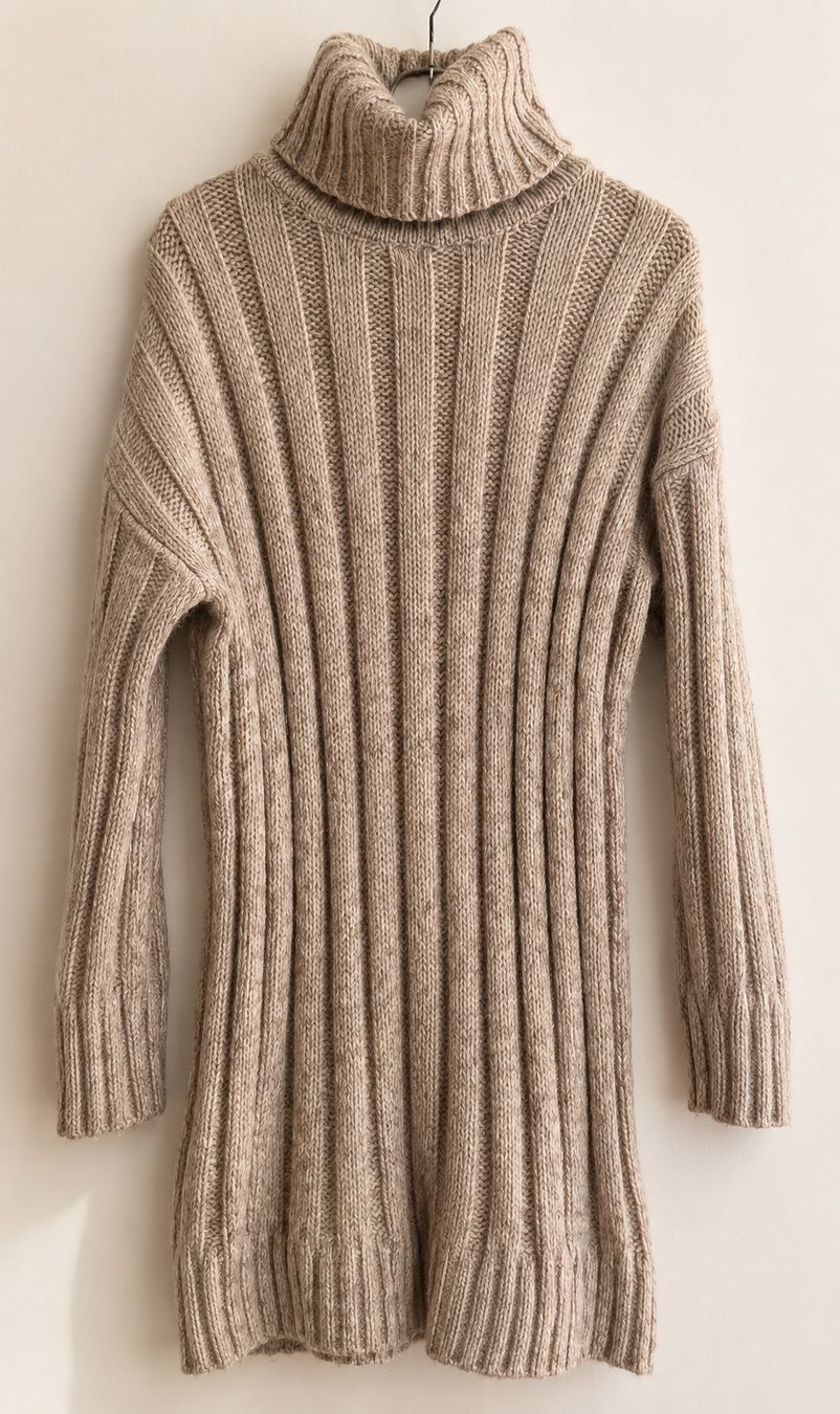 Robes: Rollkragen Pullover Strick Kleid Beige Grösse XS – Neuf (Voir description) à Kaiseraugst par Blondi_xx