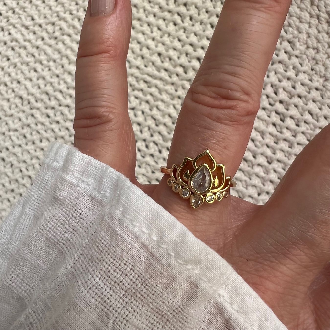 Anelli: Bague Lotus - Lotus Edelstahlring – Nuovo (secondo la descrizione) da Pully venduto da sunaddict 2