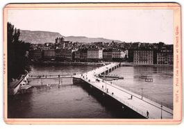Fotografie Genf, Ortspartie mit Brücke 