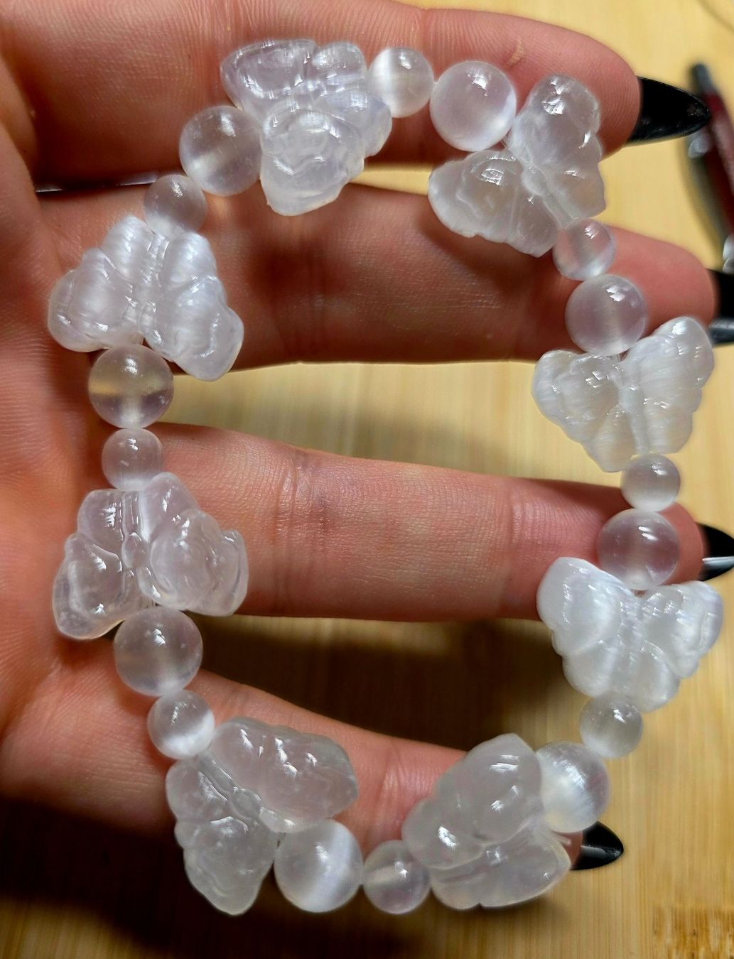 Minerali & Pietre curative: Selenit Schmetterling Armband – Nuovo e nell'imballaggio originale da Matzingen venduto da Shay_Crystalz 1