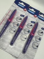 Neuer STYLEX Korrektur-Gelschreiber, blau/pink, 0.7 mm