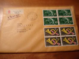 Schöner R-Brief 1949, 2 4erblocks, o Unterkulm AG