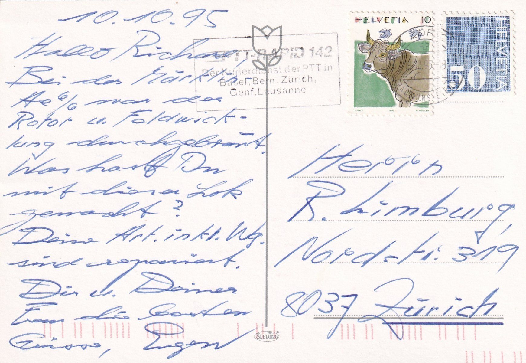 Cartoline postali: Dampflokomotive in Allendorf /az – Usato da Hombrechtikon venduto da Rudolf07 1