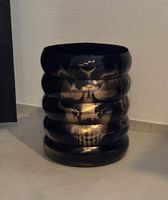 Topf mit Totenkopf - schwarz/gold - Unikat