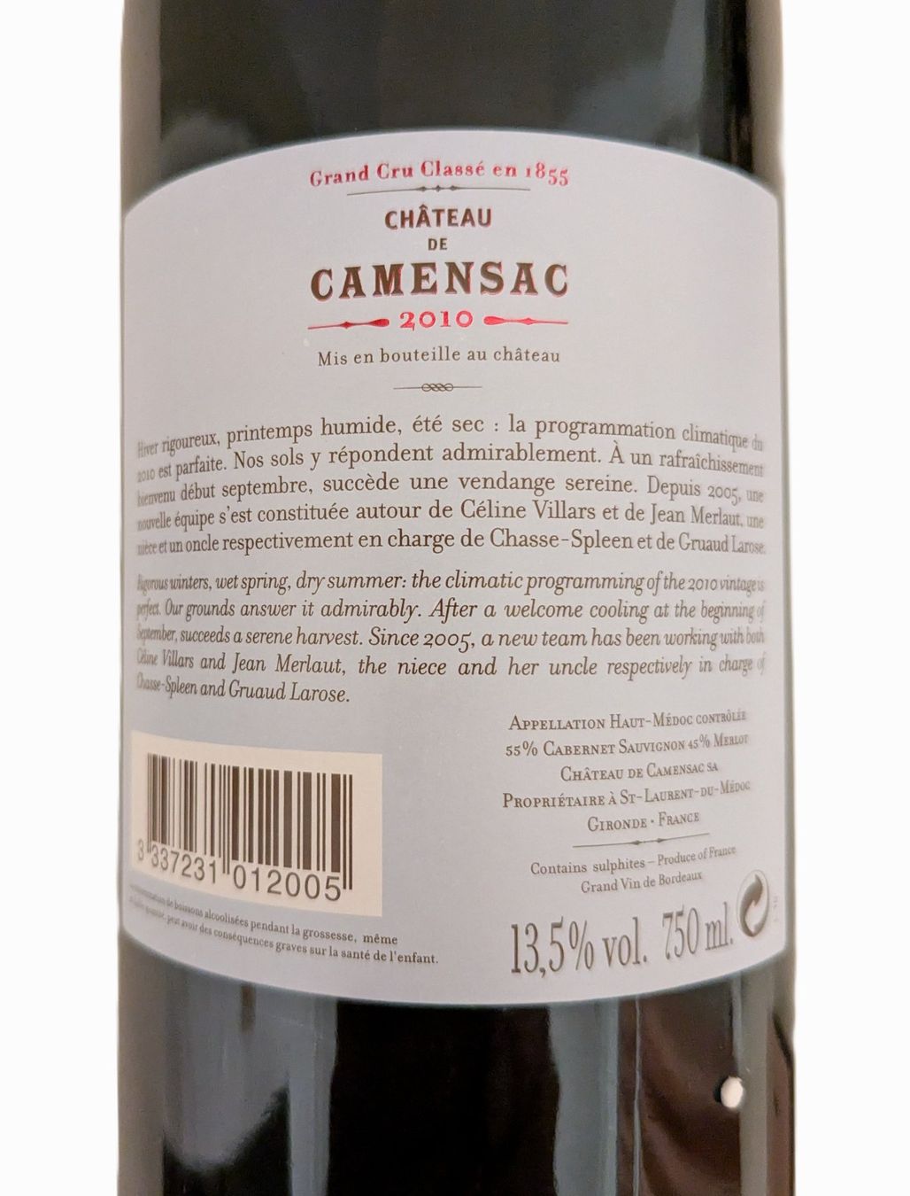 Vino: Château de Camensac 2010 – Nuovo (secondo la descrizione) da Giffers venduto da agu25 2