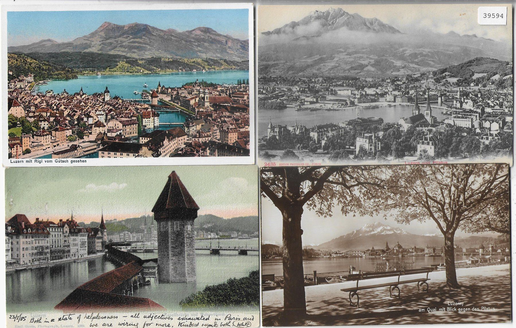 Cartoline postali: 4 AK - Luzern – Usato da Ettingen venduto da Kartenplanet