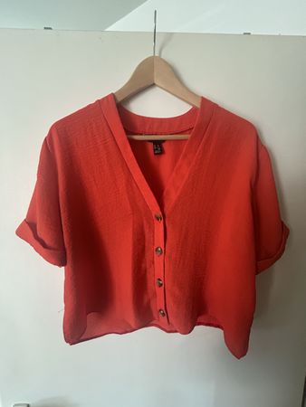 Sommerliche Bluse in Rot, Grösse 38, Top Zustand!