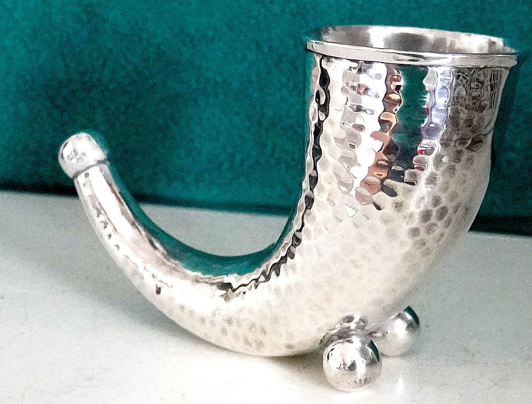 Supporti a parete: Vintage Horn Förmiger Stiftehalter Versilbert! – Usato da Baar venduto da 2cvbaar 2