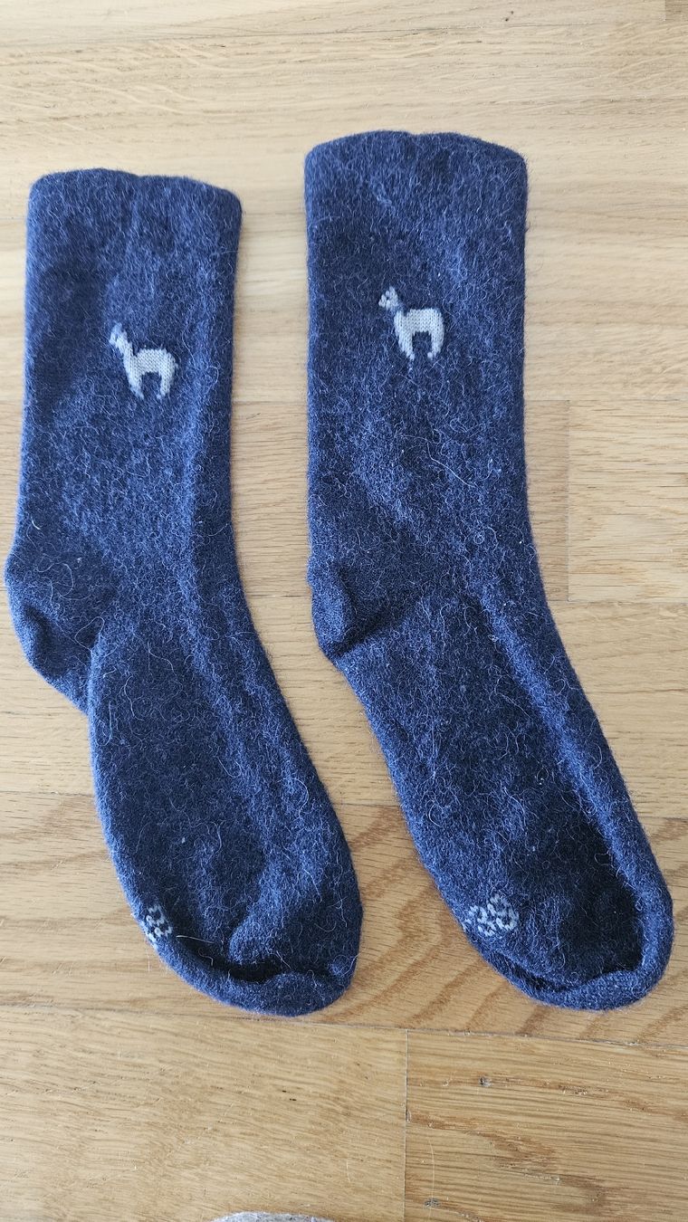 Calze: Socken Alpaca 35/36 blau – Usato da Hildisrieden venduto da Schteigeiss