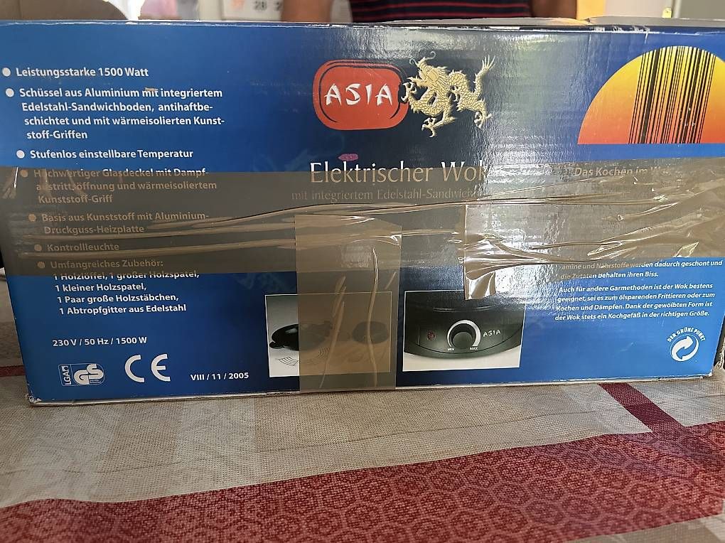 Padelle: Asia Wok mit Glasdeckel und Einsatz, Top! – Usato da Basel venduto da tsulih 3