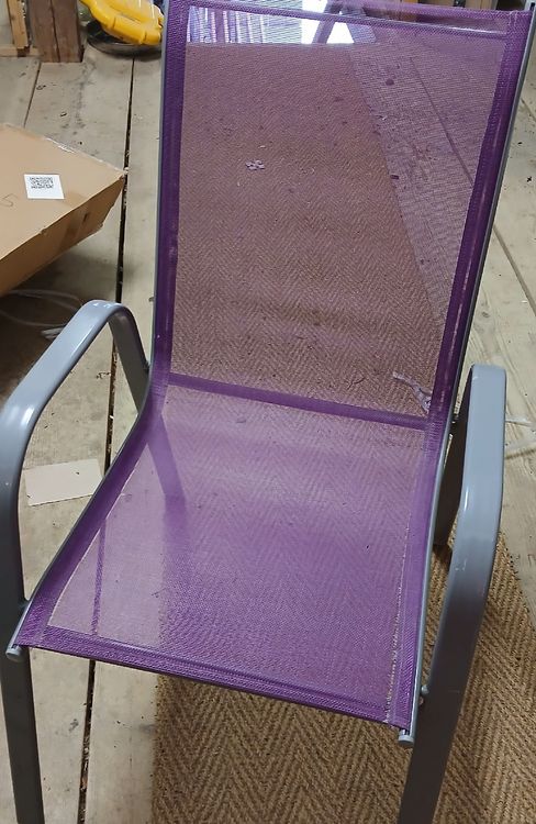 CAMPHILL Klappbare Chaiselongue Mit Sonnenschirm – Verstellbare Liege, Stahlrahmen, Mesh-Sitz, Für Garten, Strand & Pool