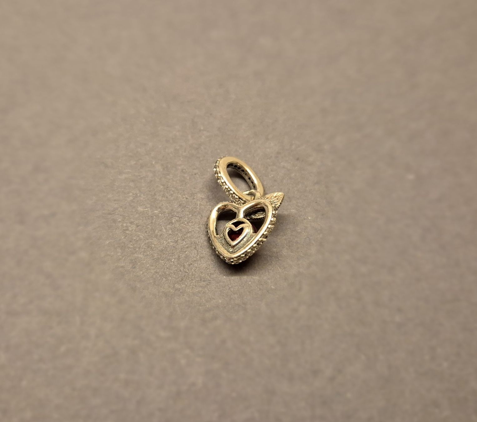 Anhänger: Silber Charm Herz mit Kirsche rot +Garantie – Neu (gemäss Beschreibung) aus Rotkreuz von Carbone_Bijou-Shop 1