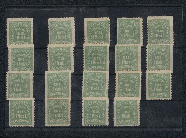 Cartoline postali: Briefmarken Hamburg, Marken der Private  – Usato da Berlin venduto da bartko-reher