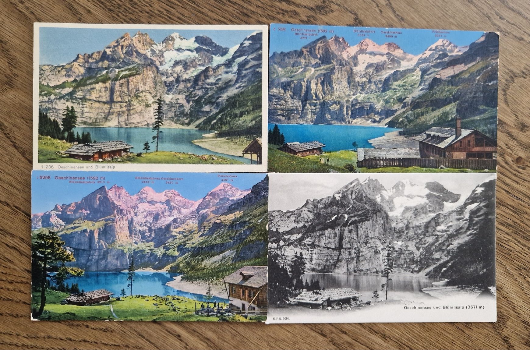 Cartes postales: 4 AK Oeschinenensee – D'occasion à Ebikon par Donar50