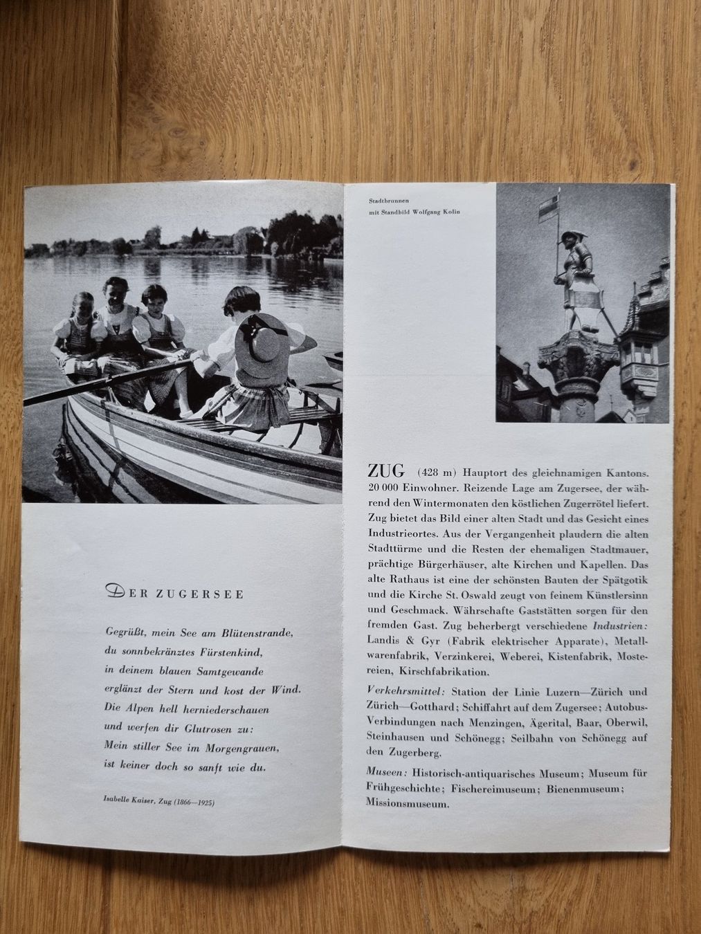 Dokumente: Prospekt Zug ca. 60er-Jahre – Gebraucht aus Bözberg von heinz-d 3