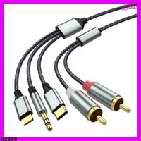 Aux Audio kabel One In Two Typ-C Lightning Android 3,5 mm