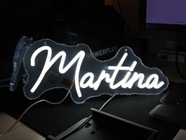 Insegna luminosa LED personalizzata - Nome Martina! ✨