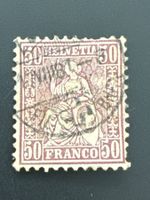 Sitzende Helvetia 50Rp gestempelt