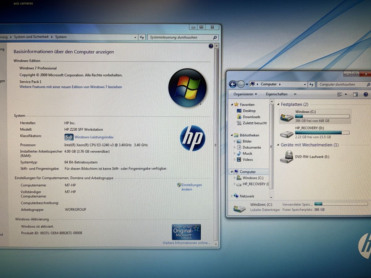 Hewlett Packard PC: HP Z230 SFF Workstation Computer Set, Win 7Pro – Usato da Riehen venduto da giraldo01 2