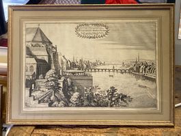 Antiker Stich Basel wohl Merian