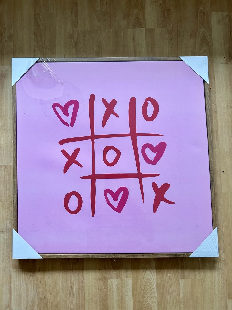 Foto & Immagini: Bild Tic Tac Toe Rosa mit Herzen 50x50 neu – Nuovo e nell'imballaggio originale da Hausen AG venduto da Feel_pink 1