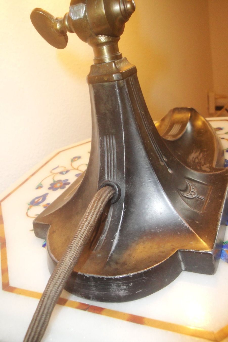 Lampen: Jugendstil Tischleuchte Opalglas – Gebraucht aus Zürich von Paykan 8
