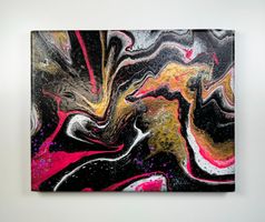 Acryl-Flüssigkeitsmalerei, rechteckig