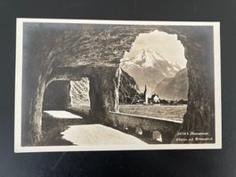 AK UR Axenstrasse, Flüelen mit Bristenstock