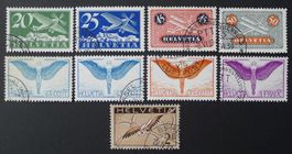 F4z-F13z Serie gestempelt, F12z mit Attest Kat: 550.-
