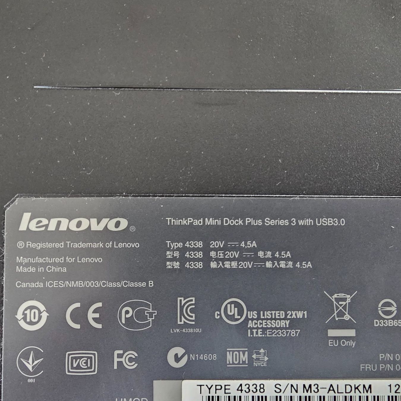 Docking station: Lenovo ThinkPad Dockingstation Dock Plus Serie 3 – D'occasion à Luzern par Cado12 2