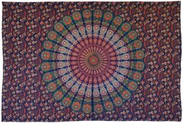 Wandtuch Mandala aus Baumwolle, als Decke Vorhang Deko