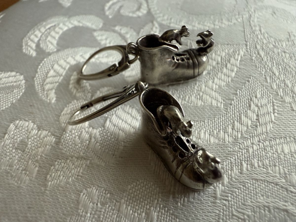 Orecchini pendenti & Orecchini a lobo: Silber Schuhe als Ohrringe – Nuovo e nell'imballaggio originale da Ebikon venduto da elischka 2