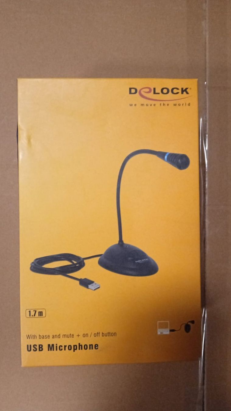 Microfoni: Microphone USB Delock - Parfait pour le télétravail! – Nuovo e nell'imballaggio originale da Montreux venduto da pku_fw2d
