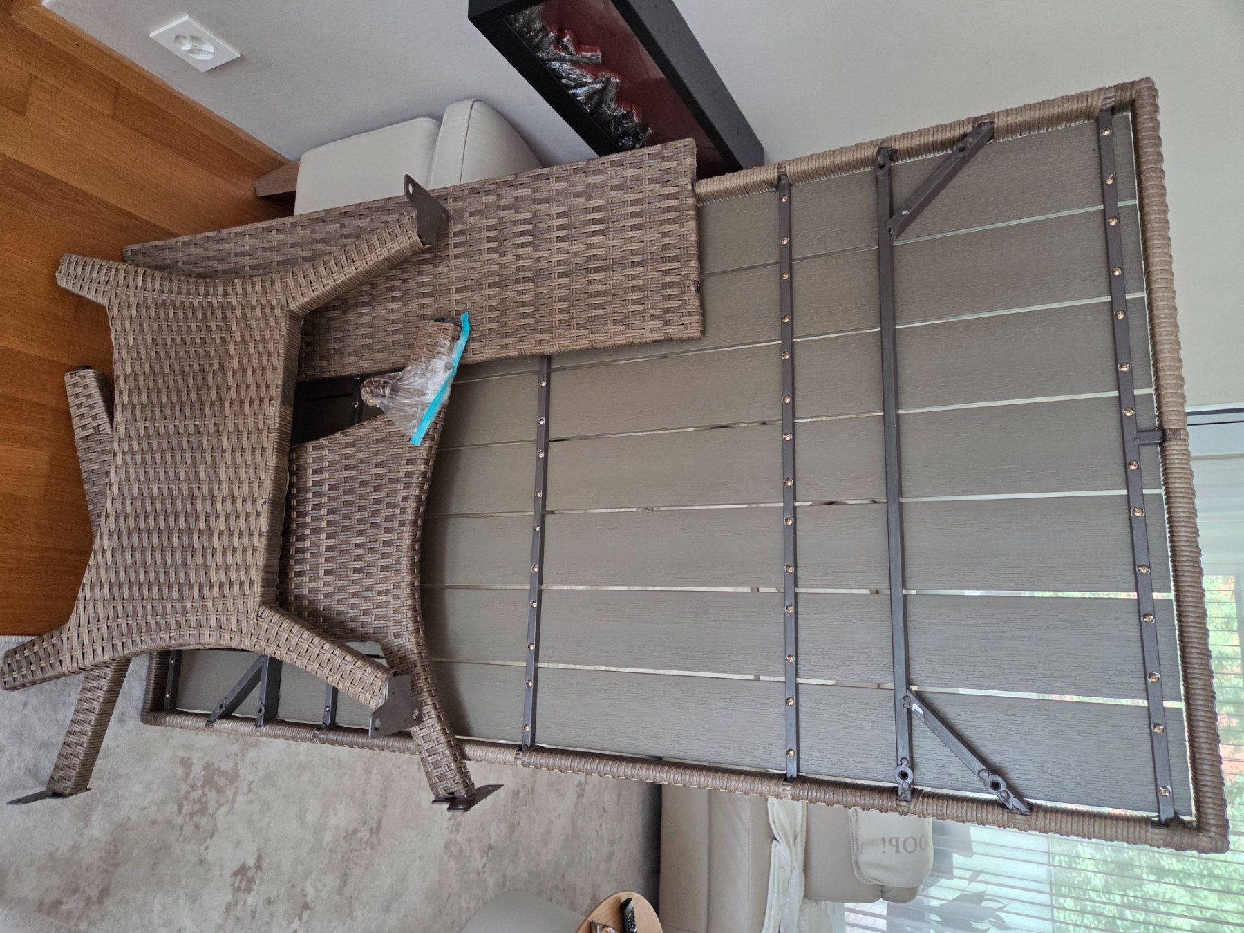 Tavoli: Gartentisch Rattanoptik mit Glasplatte – Usato da Zug venduto da Kosta80 5