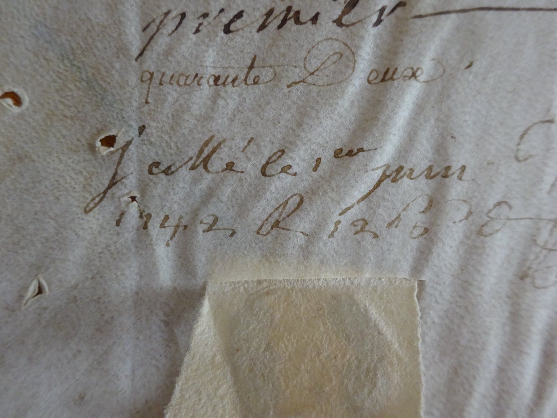 Bücher: Handzettel Pergament 1742 – Gebraucht aus Esslingen von eintagammeer 2