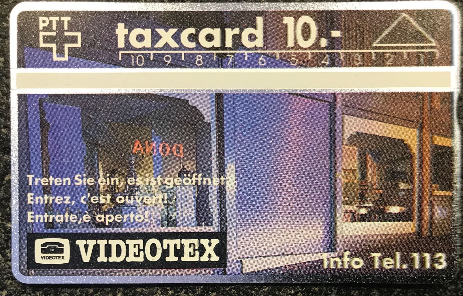 Swisscom Schede telefoniche: PTT Videotext CHF 10.- neu – Nuovo e nell'imballaggio originale da Rotkreuz venduto da Parcore