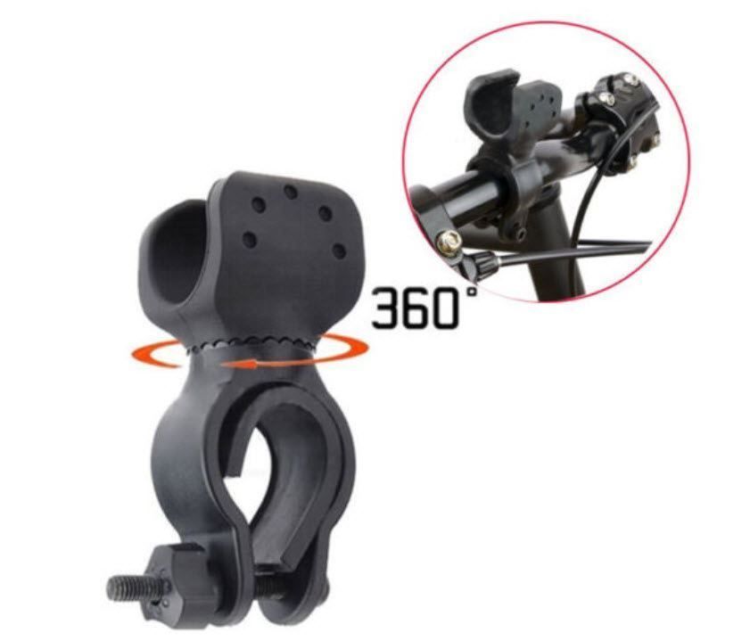 360° Drehbare Fahrrad Lenkerhalterung Für Taschenlampen - Universal Clip Halterung