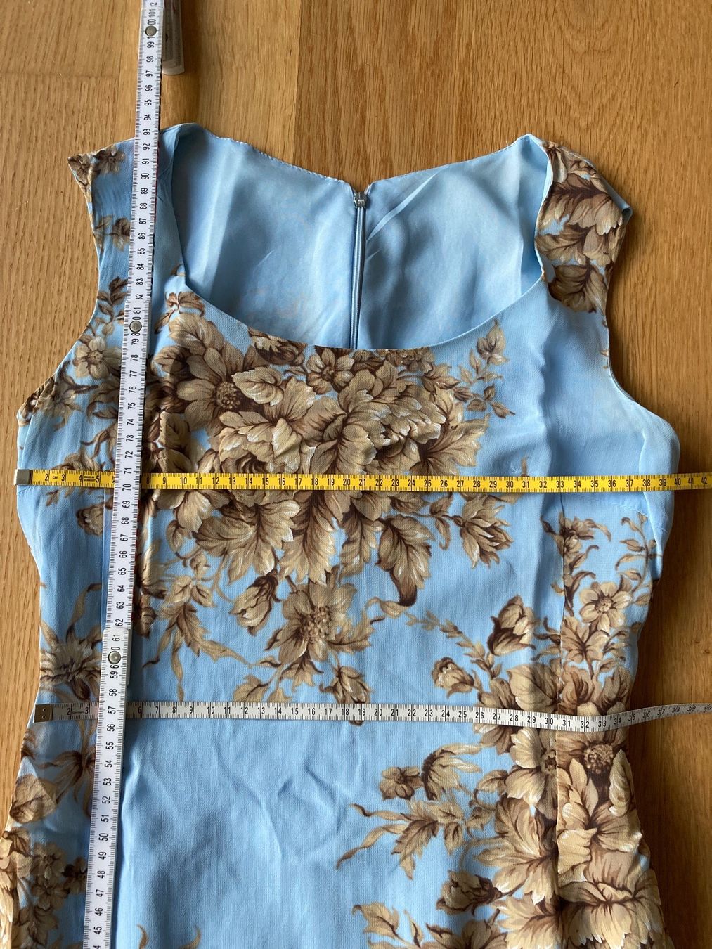 Vestiti: Elegantes Etui Kleid blau/beige – Usato da Stallikon venduto da dotka07 1