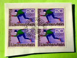 Briefmarken aus Liechtenstein 4 er Block mit Papier 