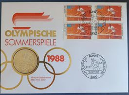 Numisbrief Olympische Sommerspiele 1988 mit Silber ab 1 Fr.