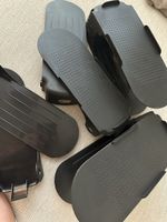 4x Shoe Rack Organizer Black Plastic Adjustable Height