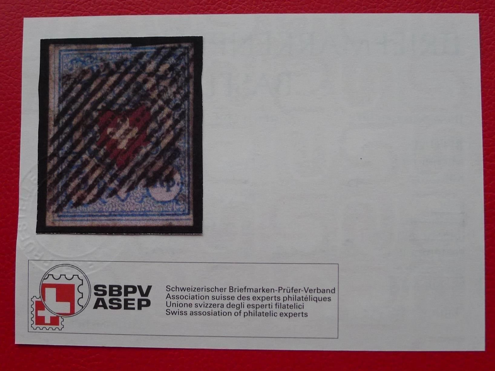 Alle Briefmarken: 17II, T.33 B1-LU, Bogenecke, Kat: 650.-+ mit Befund – Gebraucht aus Sursee von Luzernerraute 3