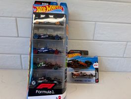 Hot Wheels Formule 1 - Pack de 5 voitures+ 1 Mc Laren Neuf!