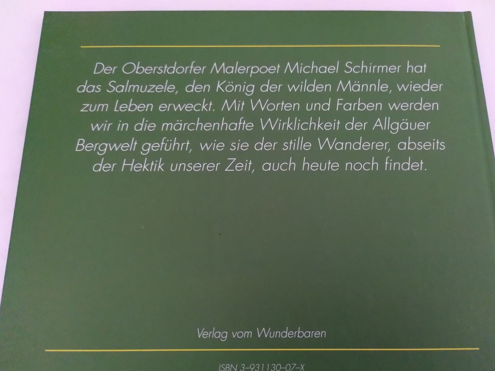 Libri: DAS WILDE MÄNNLE/ MICHAEL SCHIRMER – Usato da Brugg AG venduto da olamim 2