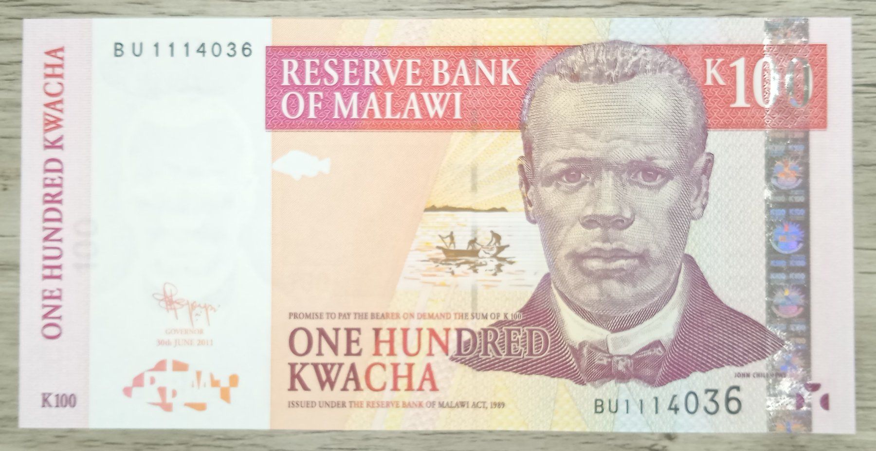 Banconote: Malawi 100 kwacha UNC – Nuovo (secondo la descrizione) da Cousset venduto da Patricio77