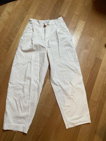 Pantalon crème Weekday taille 34