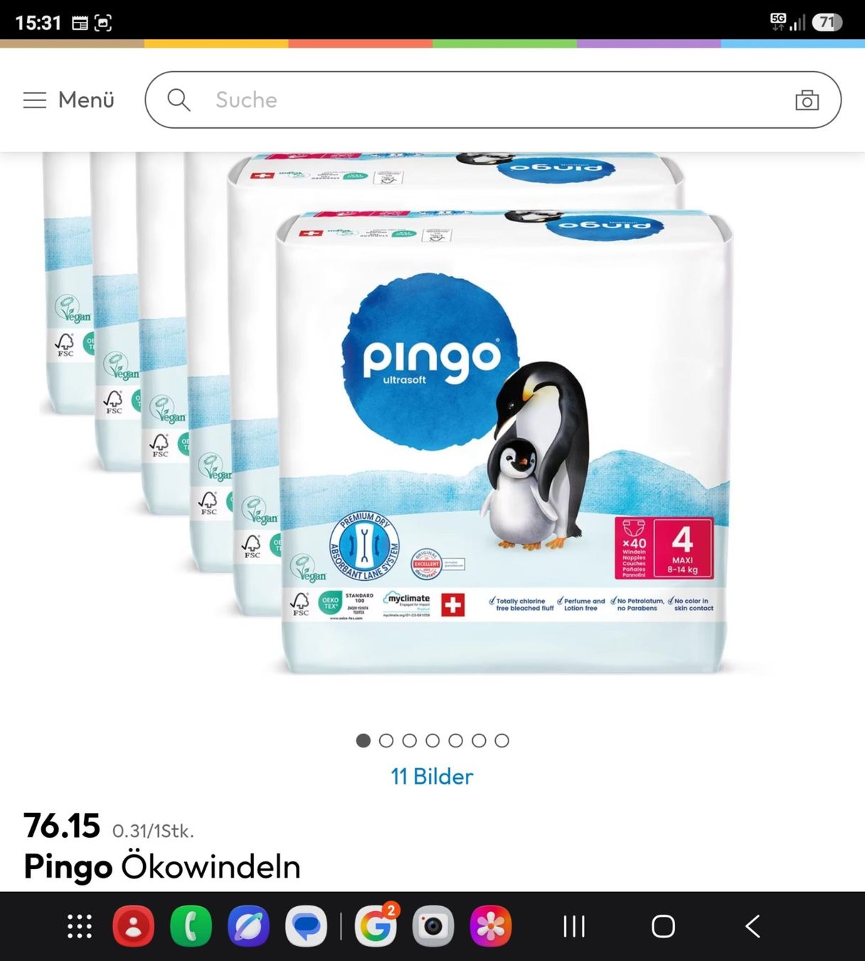 Bacs à couches & couches: Pingo Pants Windeln gr. 4 – Neuf avec emballage d'origine à Wikon par Speedy_li 1